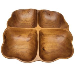 VTG MonkeyPod Wood Divided SERVING Tray made in Philipines Beautiful‎
